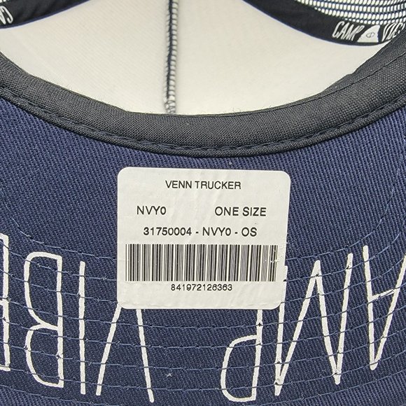 Poler Camp Vibes Venn Trucker Hat Blue Casual Outdoors Summer Lightweight - Picture 11 of 11